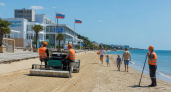 В Анапе открыли ещё 3,5 км пляжа после укладки 50-сантиметрового слоя песка