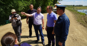 Кондратьев осмотрел место прорыва на Кубани, где уровень воды снизился на три метра