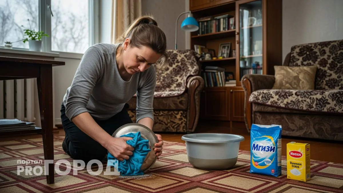 Забытый бабушкин способ с тем, что есть на каждой кухне, вернет коврам первозданную чистоту за полчаса