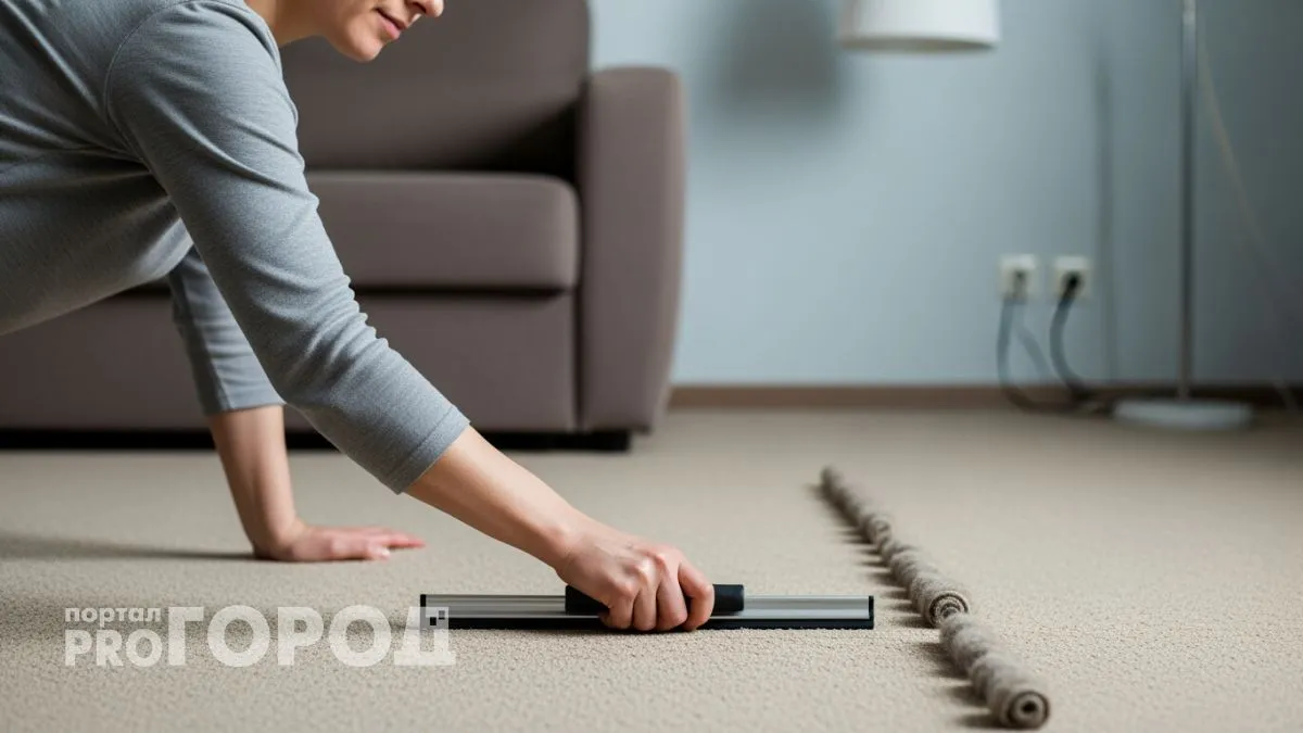 Старинный метод с вещью из любого дома превращает застиранный ковёр в новый всего за пару минут