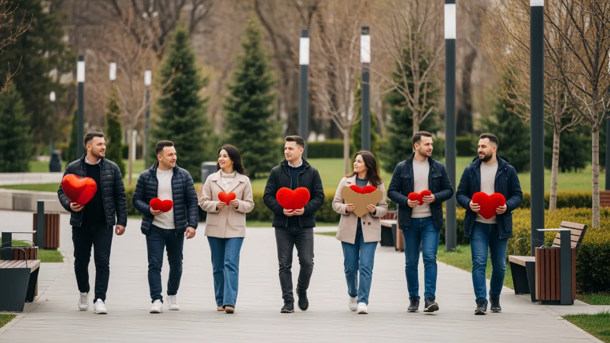 Краснодарцы вышли с сердцами и шариками признаться в любви меценату