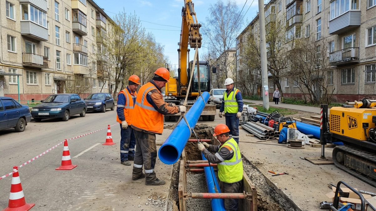 В Горячем Ключе меняют трубы: три буровые установки ускоряют ремонт водовода
