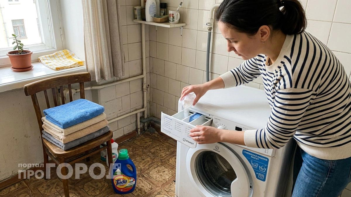 Добавляю один пакетик прямо в барабан и застиранные вещи выходят белее нового