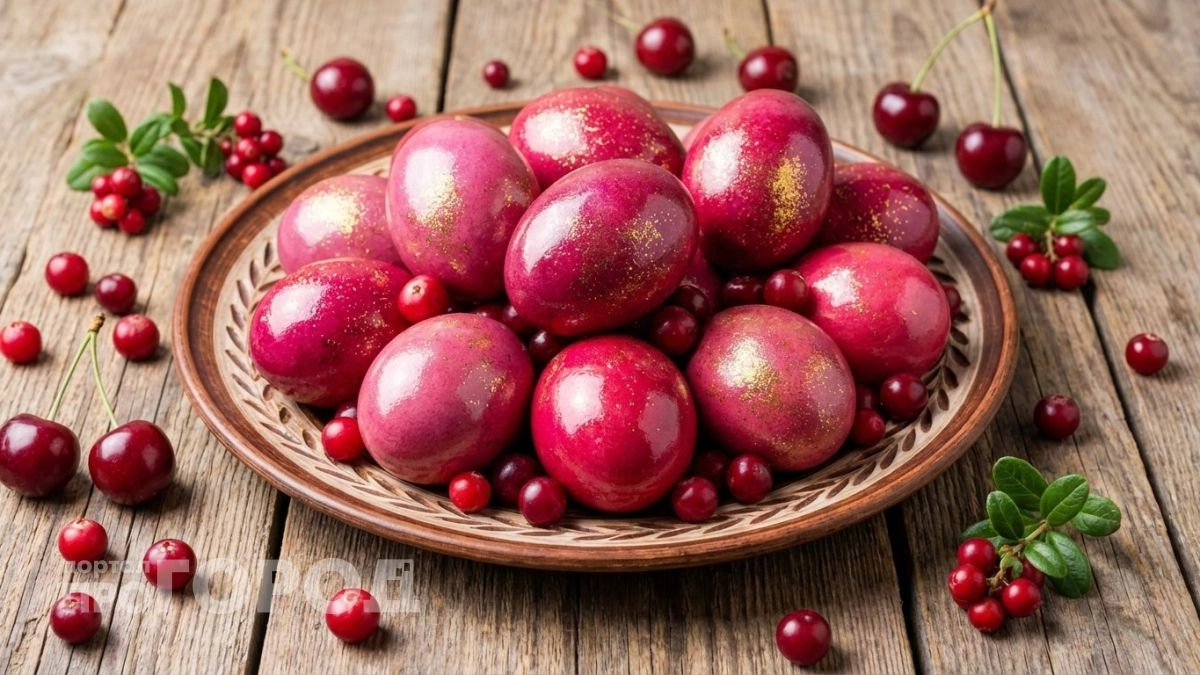 Природа в помощь: ягоды превращают обычные яйца в малиновый шедевр