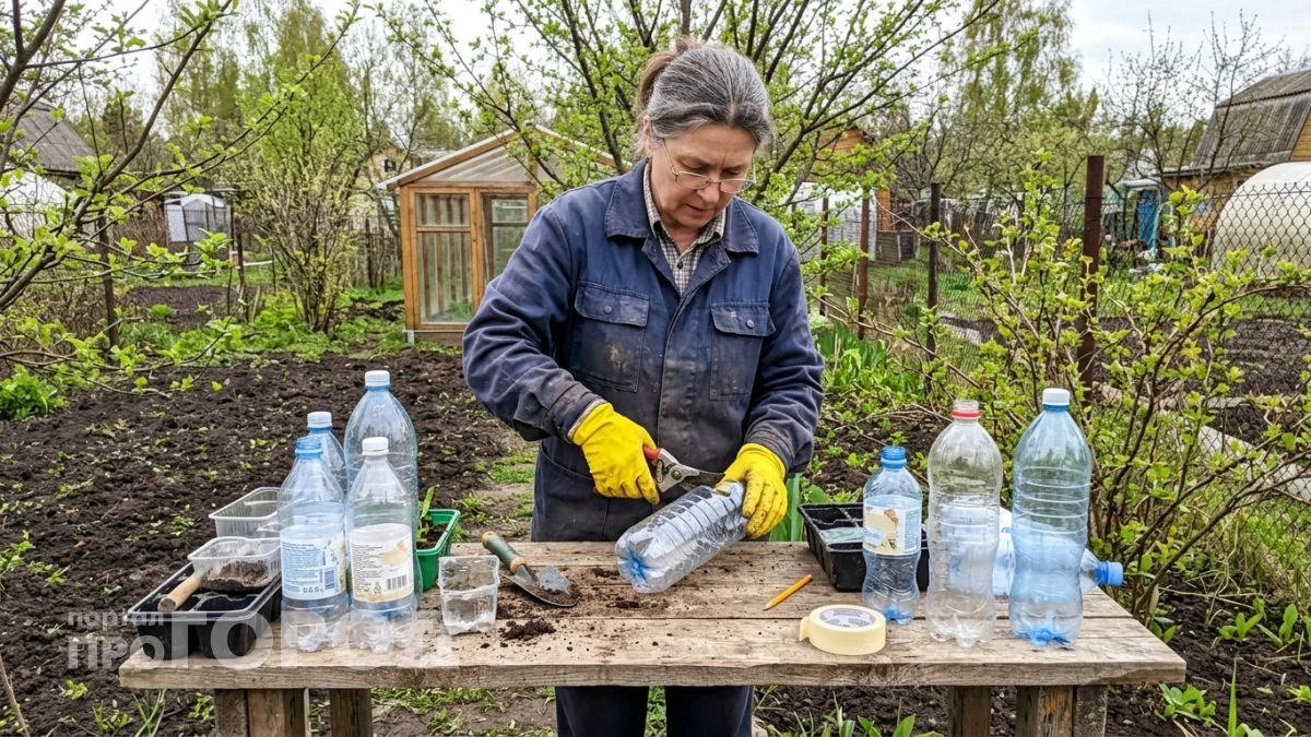Из скопившихся за зиму пустых бутылок мастерю для дачи инвентарь, за который в магазине просят тысячи рублей