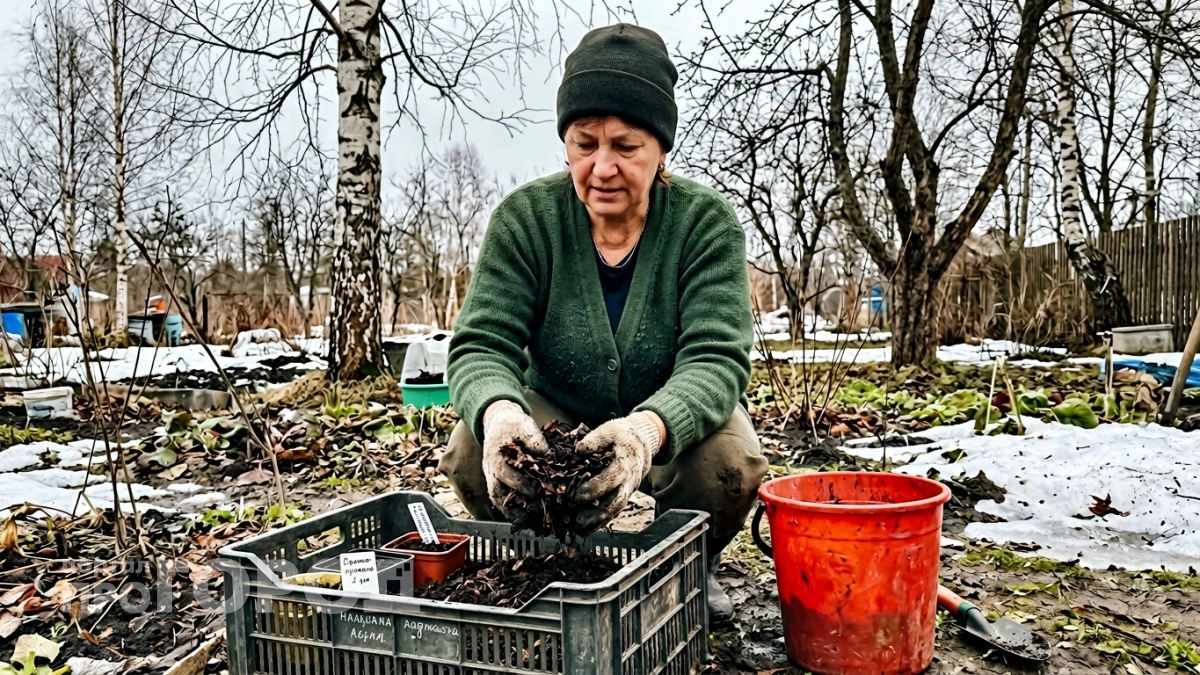 Перестаньте тратить деньги на землю для рассады и просто наберите в марте бесплатный питательный перегной из листьев
