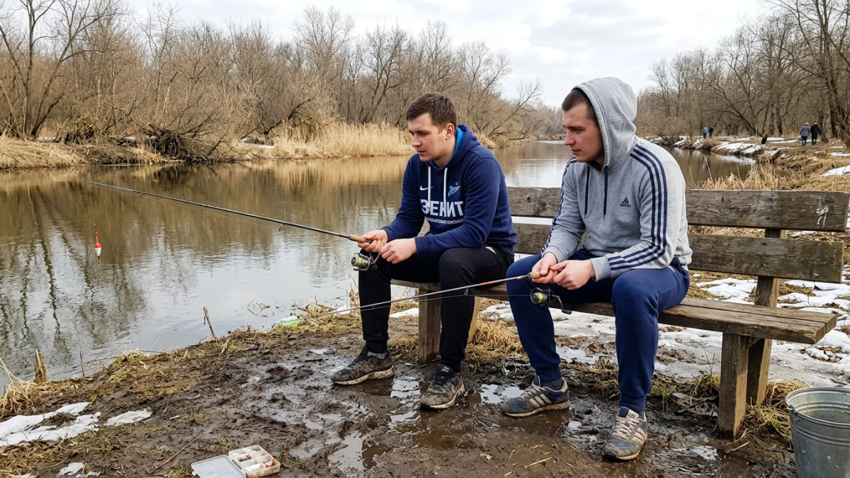 Тюкавин и Кисляк поехали на рыбалку перед матчем — улов оказался скромным