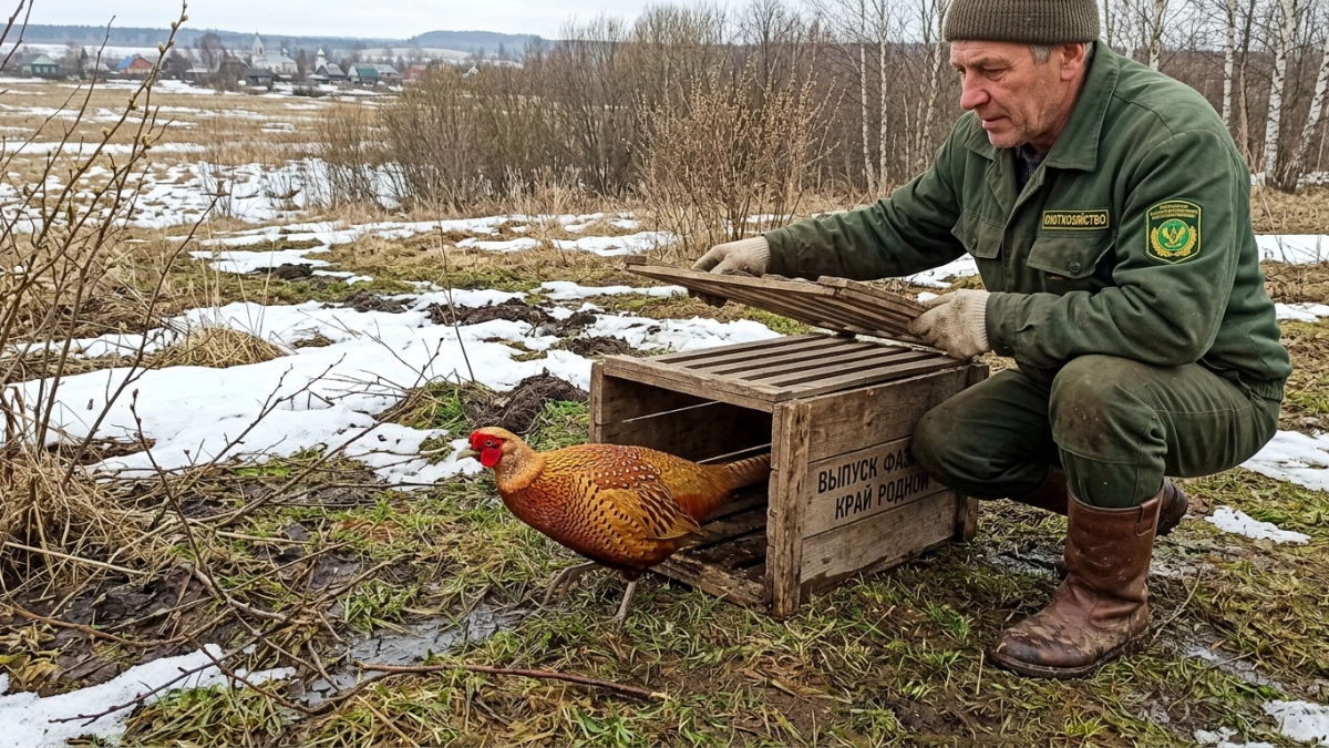 200 фазанов выпустили в дикую природу Краснодарского края в 2026 году