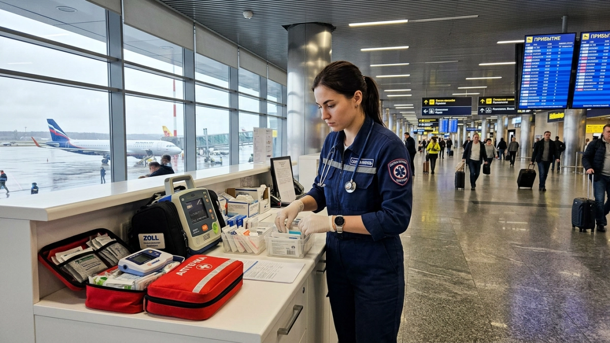 Медпункты с дефибриллятором появятся во всех аэропортах Кубани с 2026 года