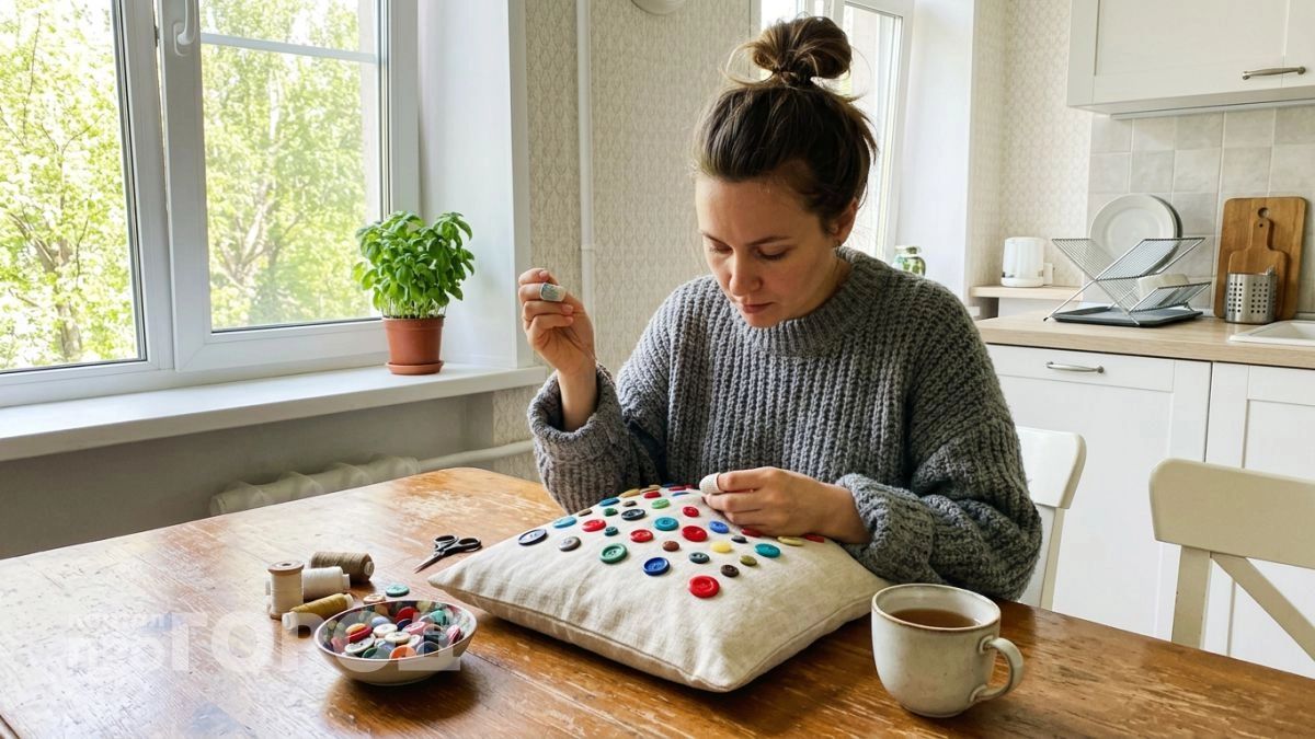 Каждую пуговицу с одежды откладываю в коробку — из них выходит такой декор для дома, что подруги не верят