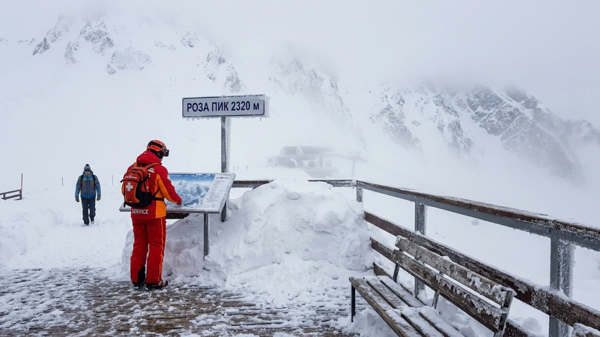 В первый день апреля в горах Сочи выпало 10 см снега при почти трёхметровых сугробах