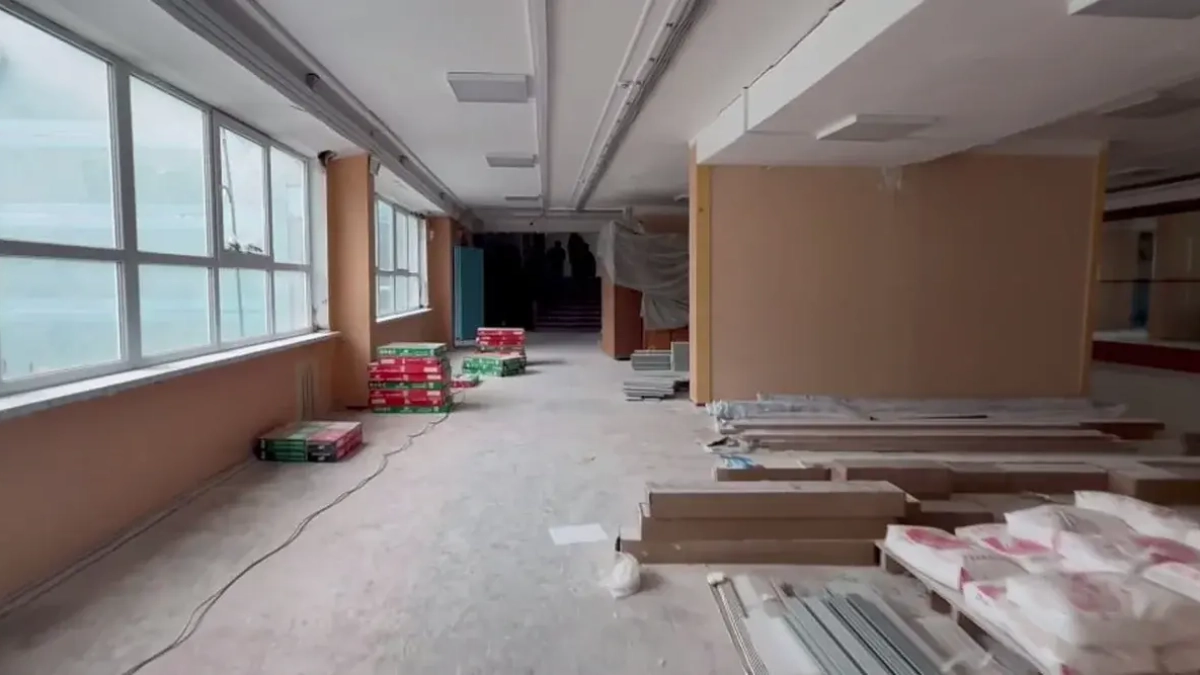 Капремонт школы № 83 в Краснодаре: отопление готово на 85%, полы завершены