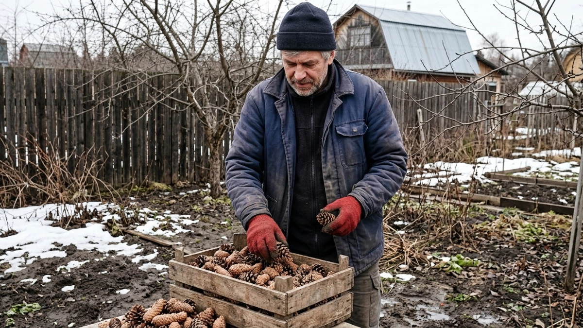 Почему опытные садоводы собирают шишки весной: секрет, который изменит ваш огород