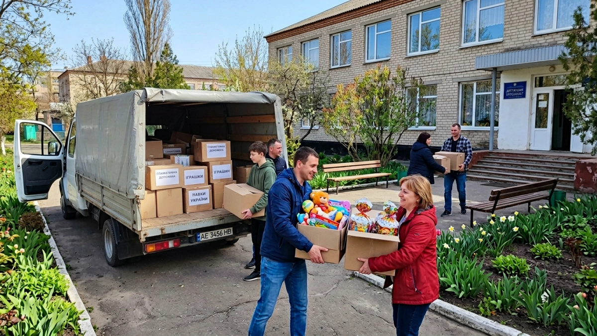 Краснодарцы отправили 2,5 тонны пасхальных подарков детям в Скадовск