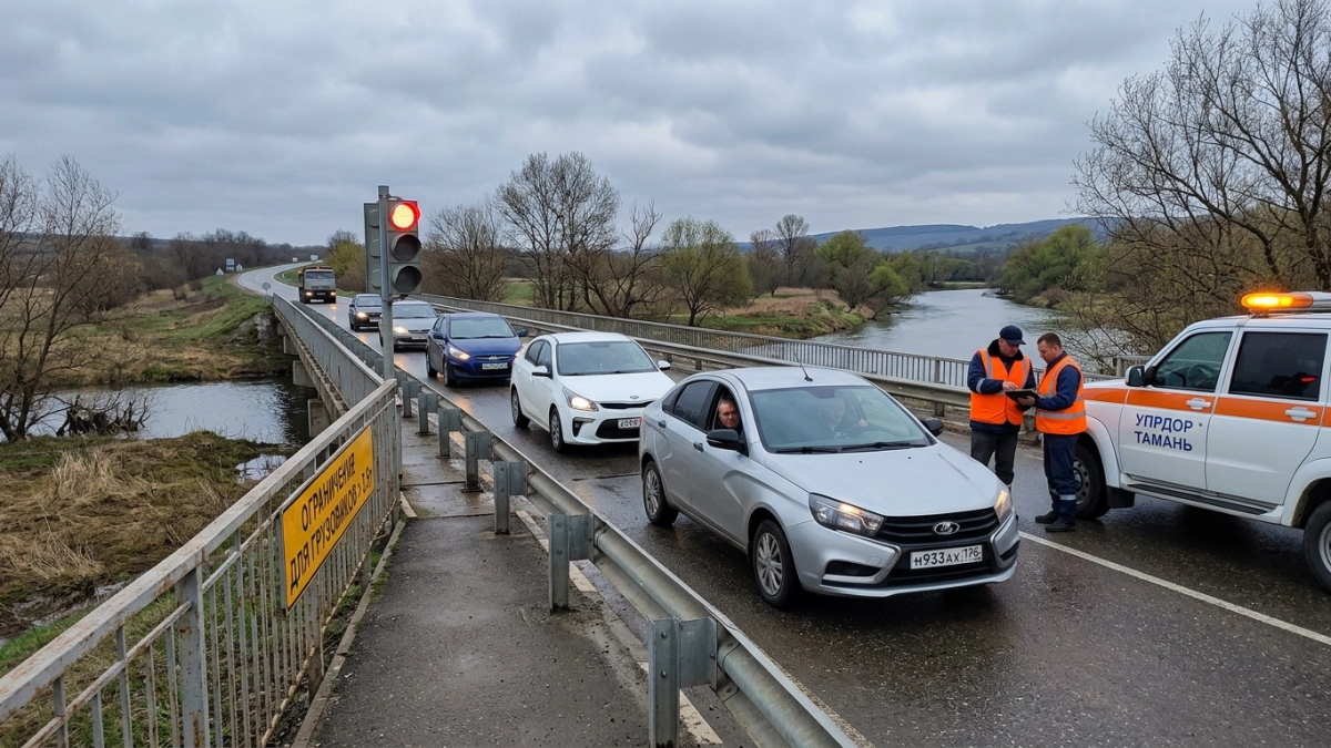 Мост через Протоку на трассе А-289 открыли для легковых после ремонта