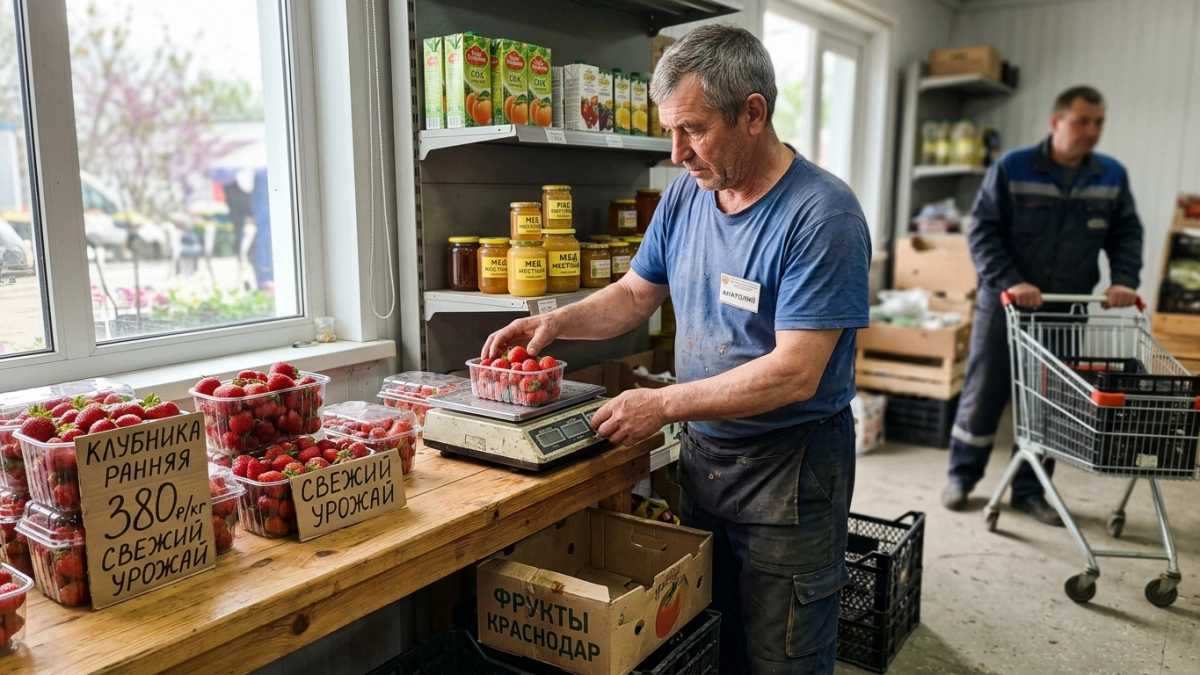 Сезон клубники в Краснодарском крае открылся по 1700 рублей за кило