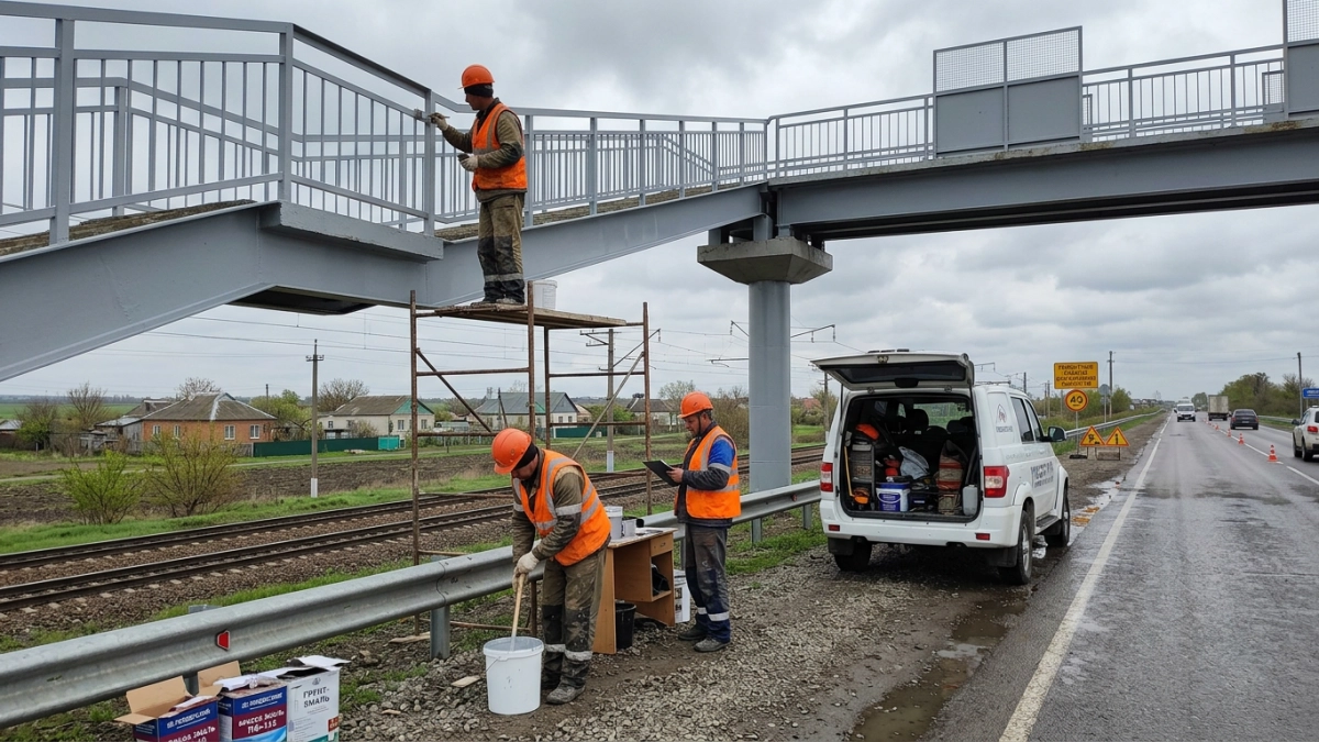 Путепровод через железную дорогу под Староминской готов к финалу ремонта