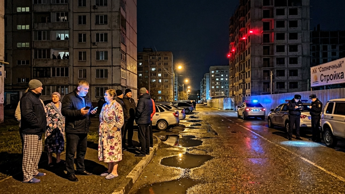 Ночная сирена в Музыкальном микрорайоне Краснодара оказалась замыканием на стройке