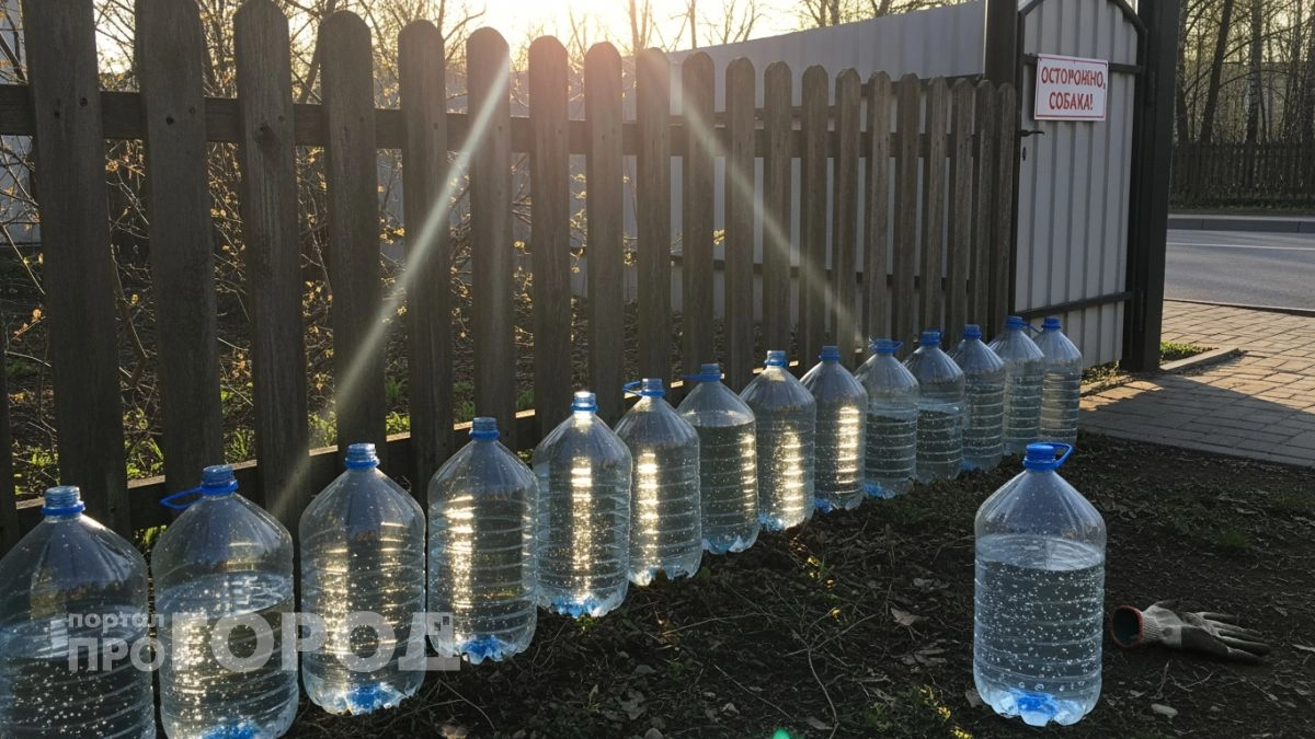 Прикрепила бутылку с водой на забор: теперь на моем участке навсегда воцарился порядок без лишних усилий