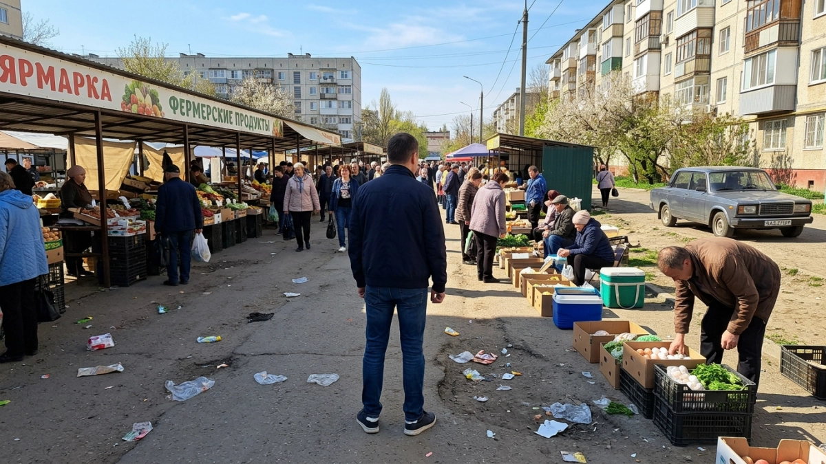 Мэр Краснодара лично проверил ярмарку на Одесской и поручил убрать стихийный рынок