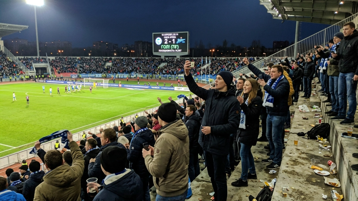 Защитник «Балтики» пробил в девятку на 43-й минуте — гости ведут