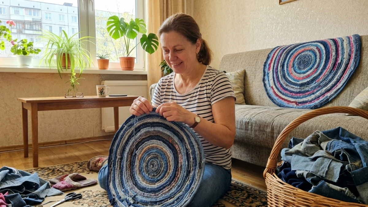 Старые джинсы и рубашки не на помойку, а в шкаф: превращаем их в стильные вещи и коврики за вечер