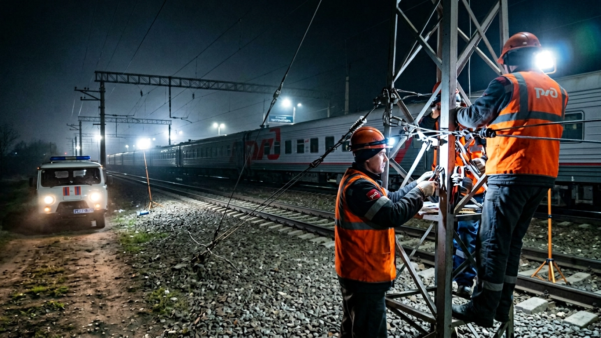15 поездов задержали до трёх часов из-за повреждения сети на станции Персиановка
