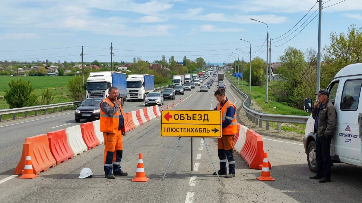 Съезд с М-4 «Дон» на Южный обход Краснодара закроют с 24 апреля