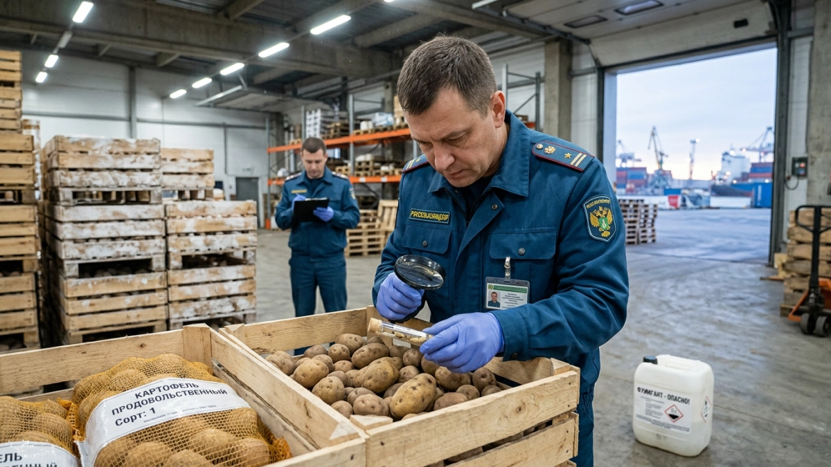 В Новороссийске нашли живую картофельную моль в 192 тоннах египетского картофеля