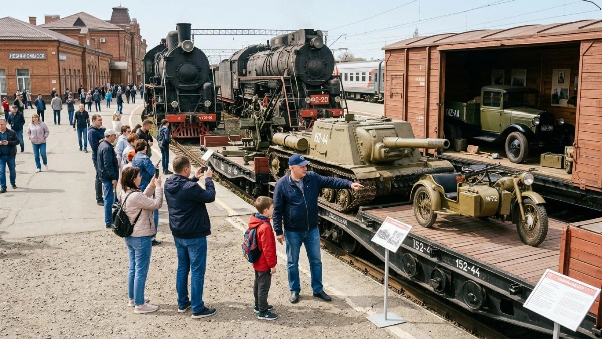 Ретропоезд «Победа» стартовал из Тихорецка: более тысячи км по памятным местам