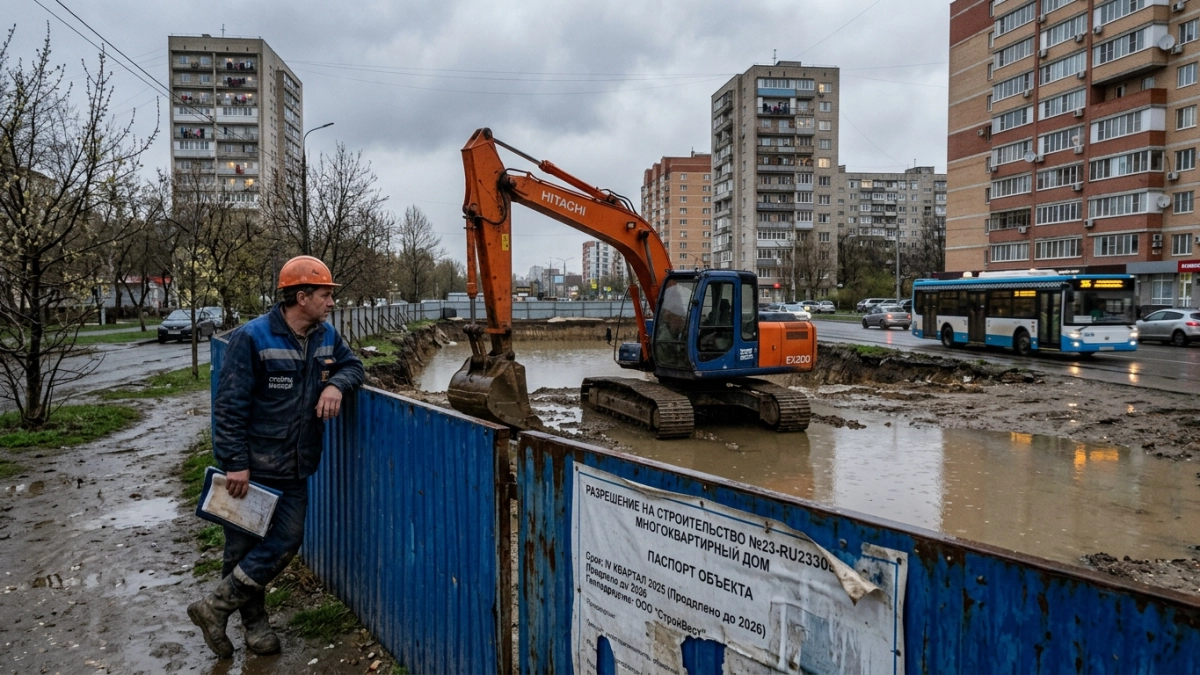 В Краснодарском крае выдали вдвое меньше разрешений на строительство жилья