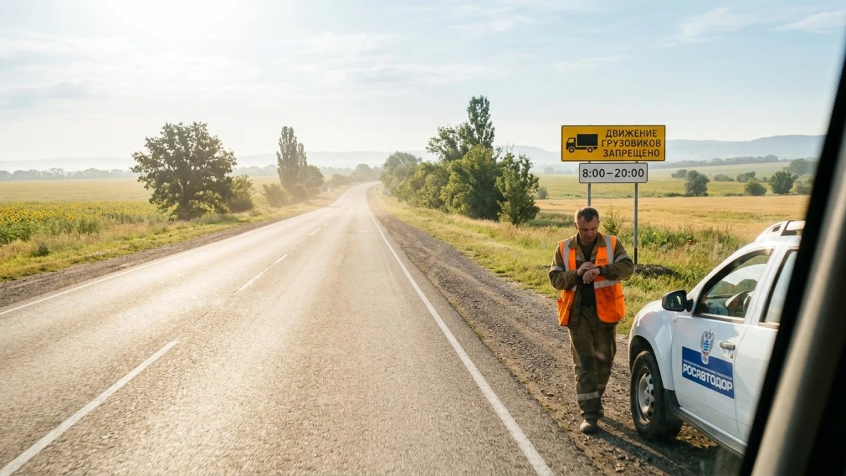 Грузовики свыше 15 тонн ограничат на трассе А-146 с июня по сентябрь