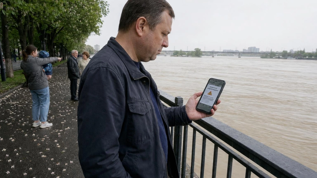 В Краснодаре объявили штормовое предупреждение из-за угрозы разлива Кубани