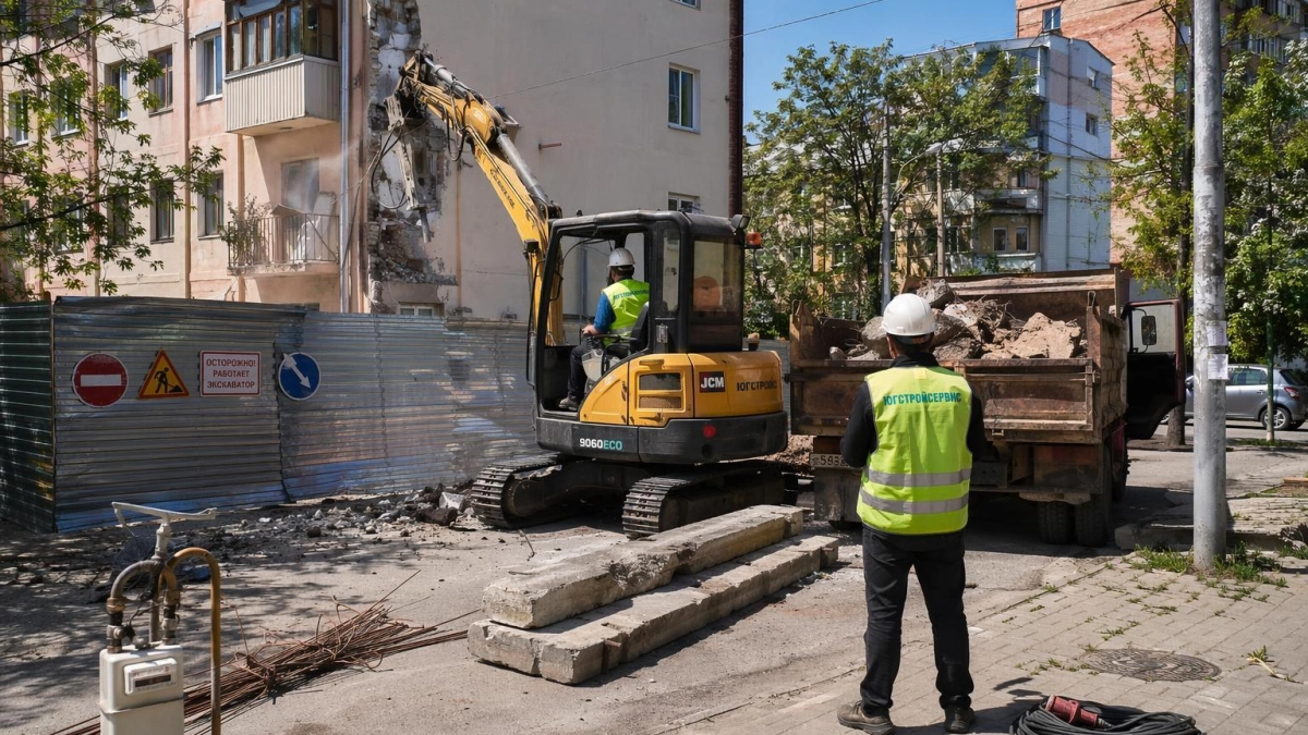 В Краснодаре снесли самострой на 1000 кв. м, где жили 100 человек
