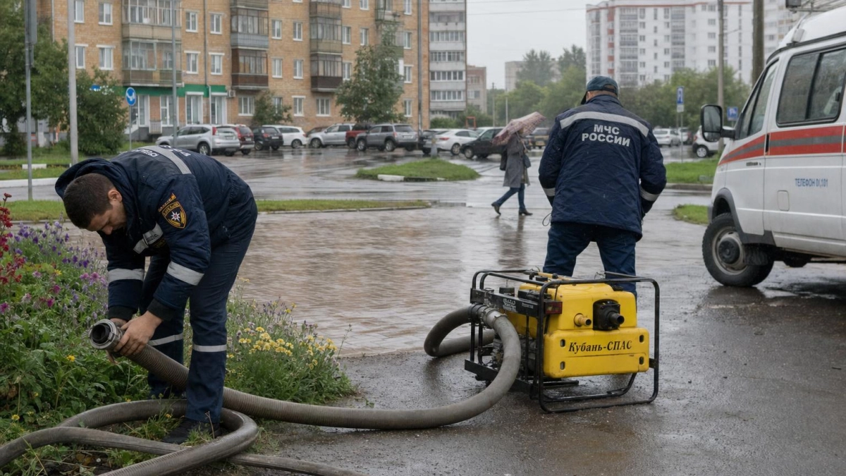 36 мм дождя за сутки: в Белореченске подтопило 16 дворов