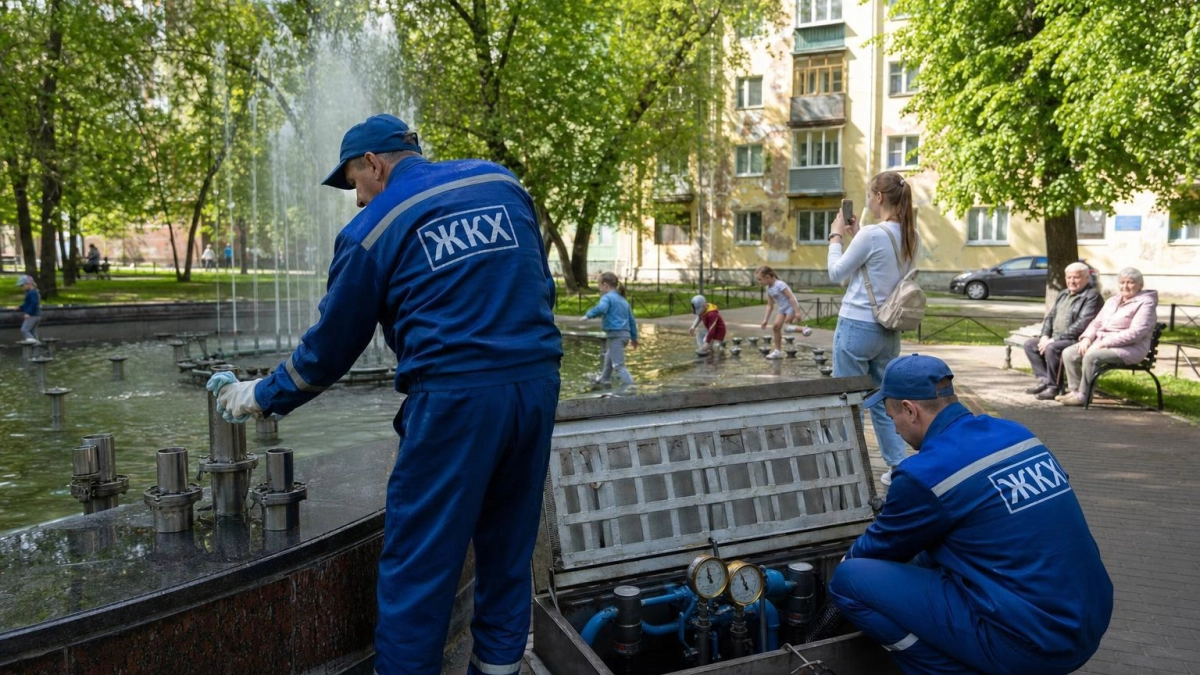В Новороссийске запустили 15 фонтанов после подготовки новой сервисной бригады