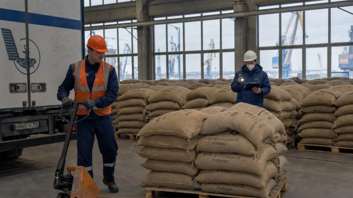 В Новороссийске задержали 86 тонн бразильского кофе с карантинными вредителями