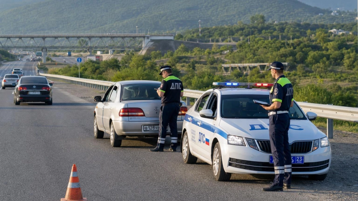 Kia Rio вылетела на встречку и парализовала трассу Джубга — Сочи
