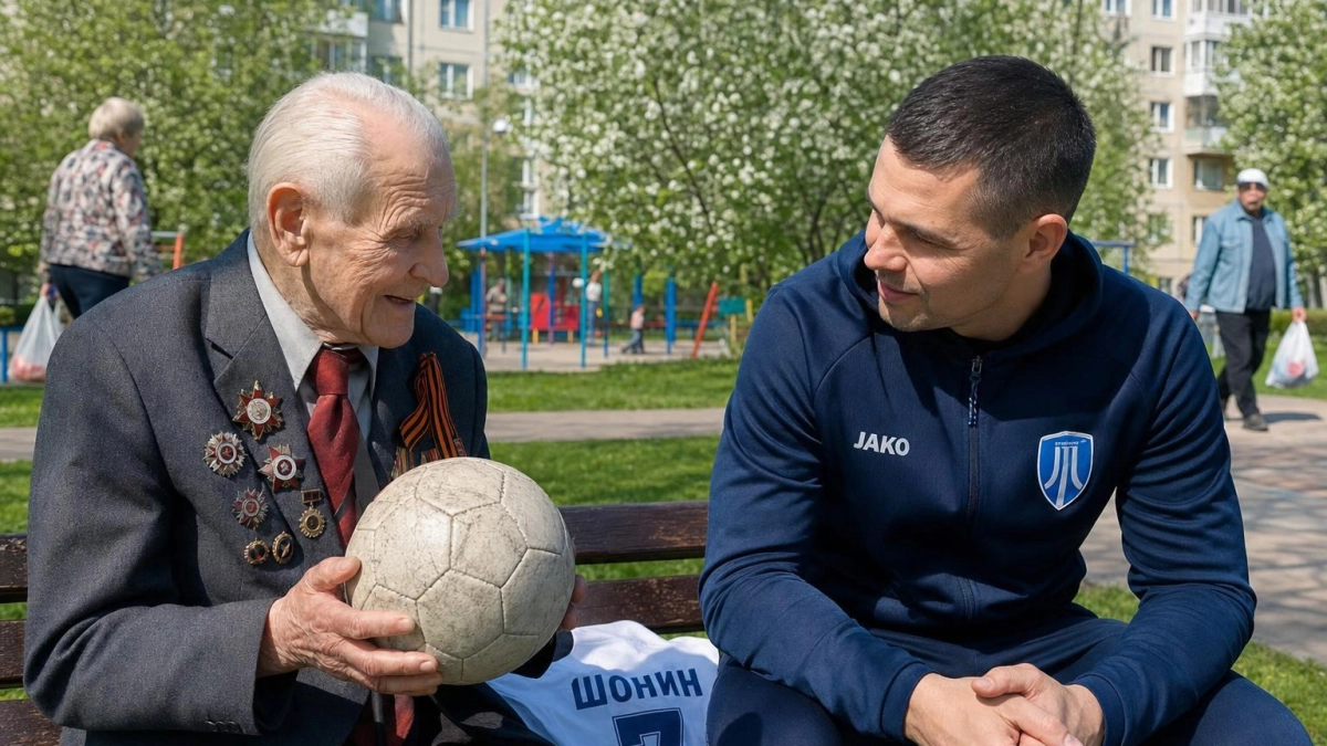 Сперцян навестил 99-летнего ветерана и подарил ему именную футболку