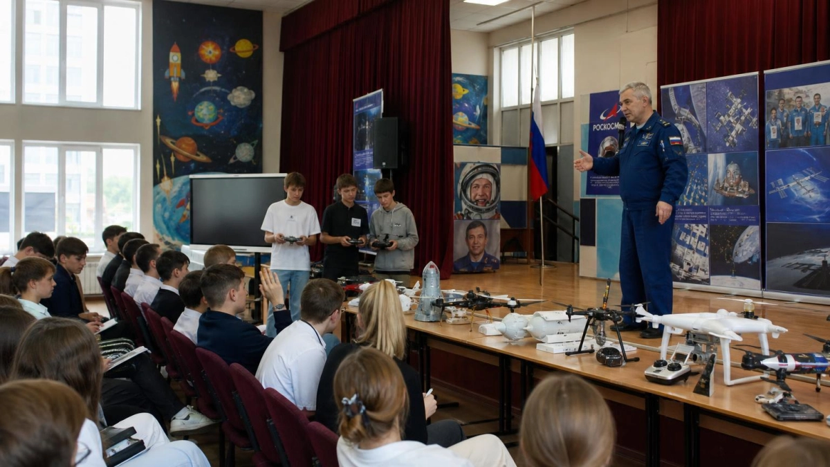 300 краснодарских школьников встретились с легендой космонавтики Джанибековым