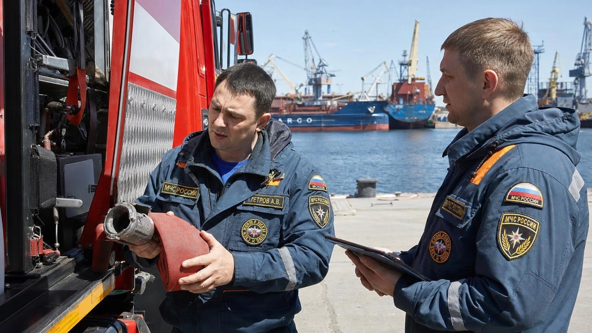 Обломки сбитых БПЛА вызвали пожар в порту Темрюка: пострадавших нет