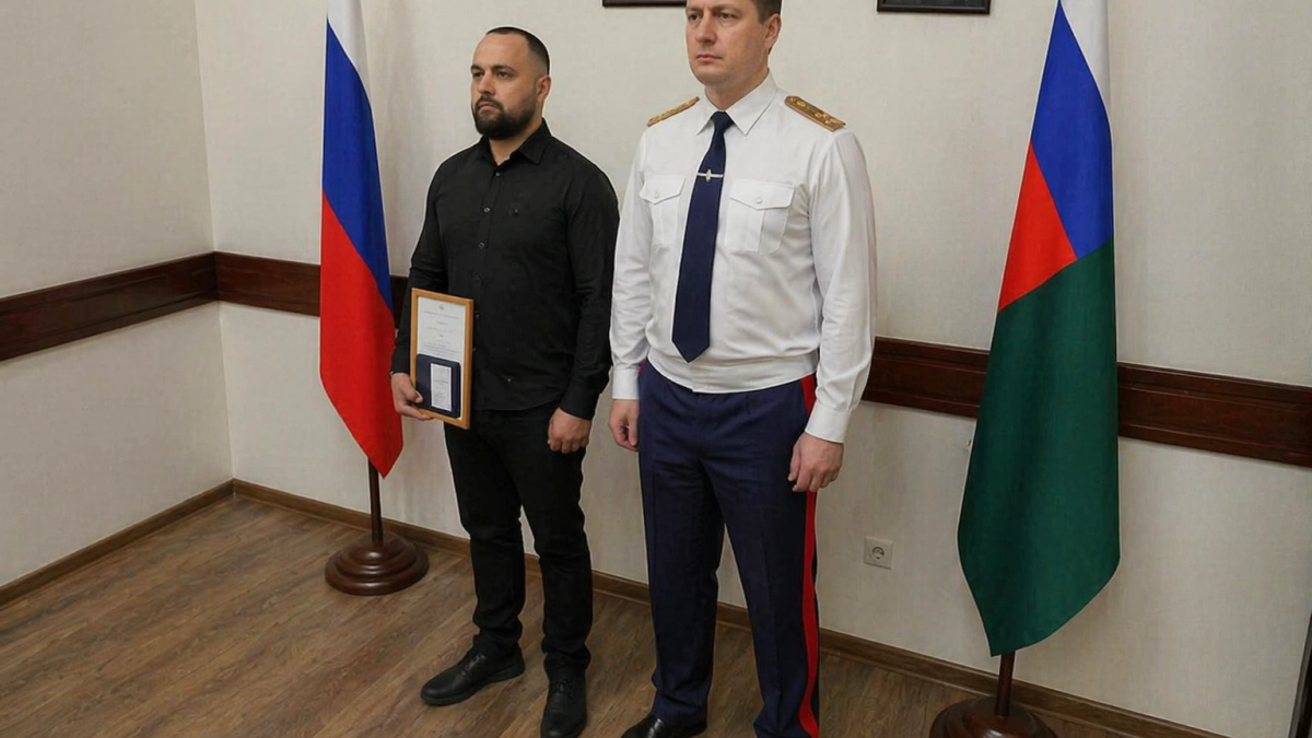 В Краснодаре участника СВО наградили медалью за обезвреживание напавшего в ТЦ