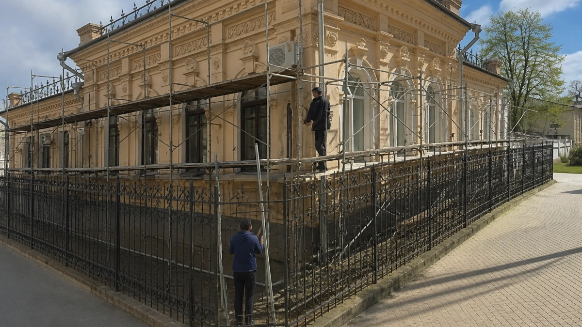 В Краснодаре реставрируют историческое здание детского сада на улице Коммунаров