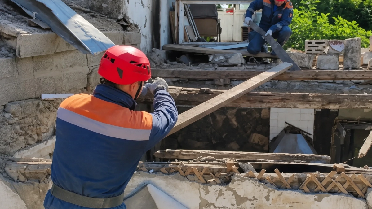В Новороссийске после атаки БПЛА завершают разбор завалов и опасных конструкций