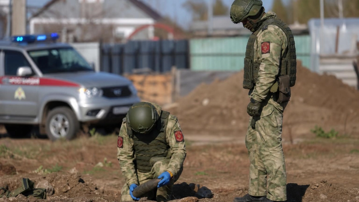 В Крымске при установке забора нашли 76-миллиметровый снаряд времён войны