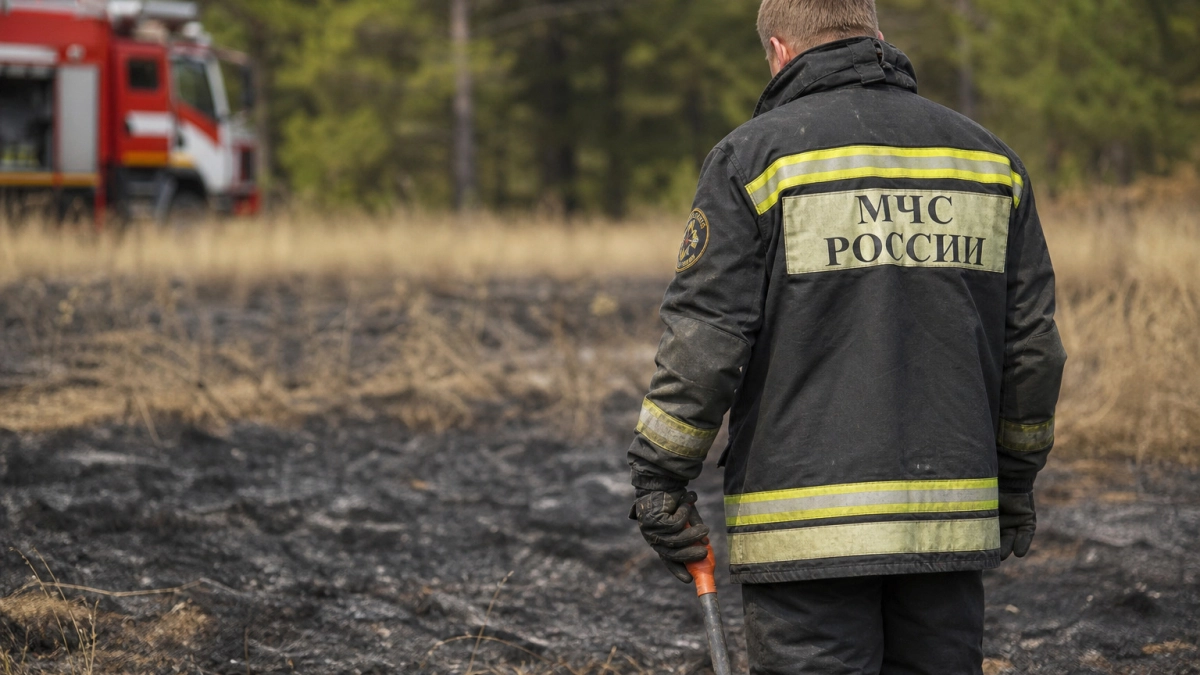 Лесной пожар у станицы Раевской ликвидировали после распространения на 3,4 гектара