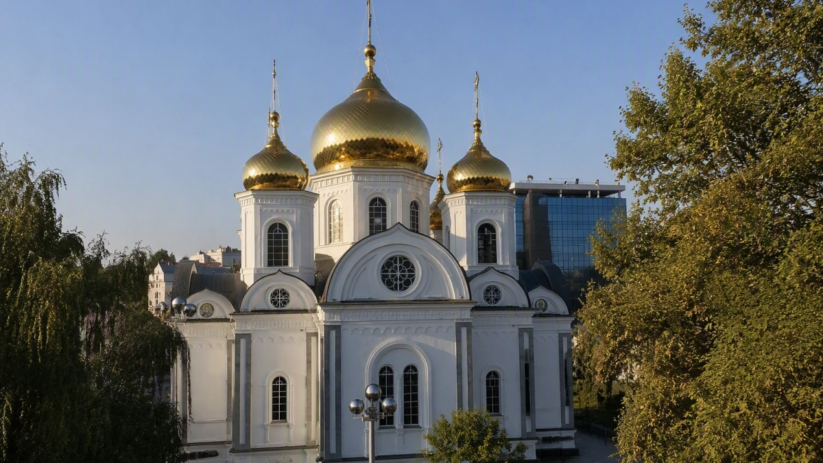 В Краснодаре 20-летие восстановления Войскового собора отметили литургией и крестным ходом