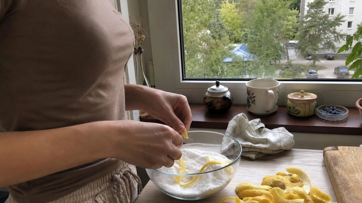 Выкинула всю химию из шкафа: смешиваю лимонную корку с содой и отмываю любую грязь до зеркального блеска