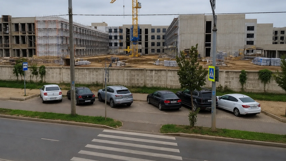 Поликлинику на Ростовском шоссе в Краснодаре достроили лишь наполовину за 2,5 года