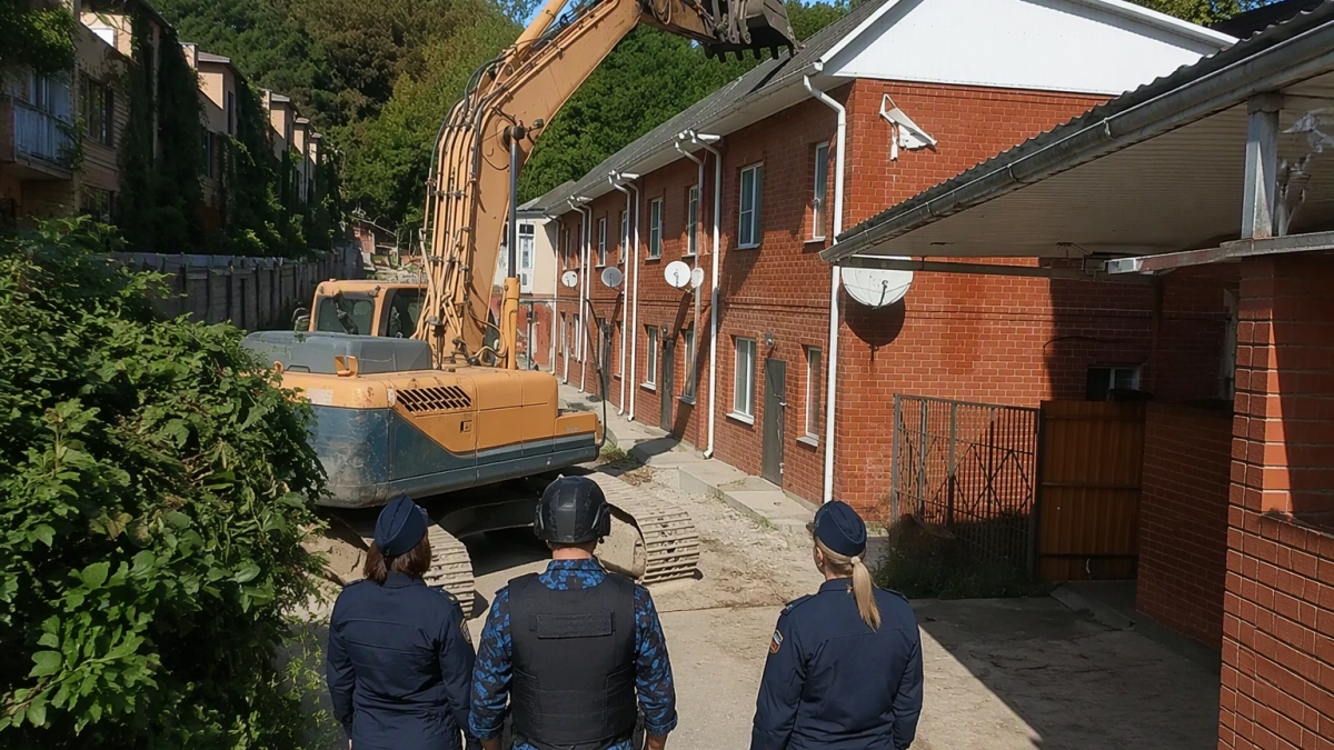 Под Туапсе по решению суда начали снос коттеджного поселка Буревестник